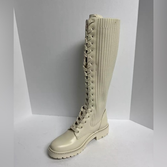 Sam Edelman Womens Lila Womens Boot Ivory 7 M - Picture 2 of 6